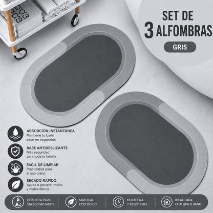 Alfombra de Baño Premium HydraMat™ – Tecnología de 4 Capas con Secado Instantáneo