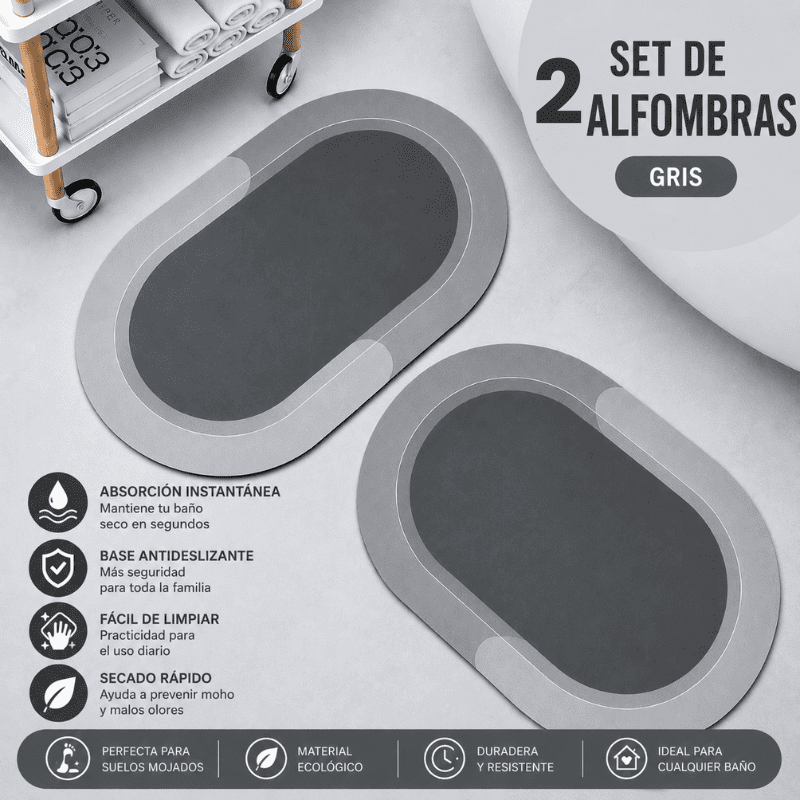 Alfombra de Baño Premium HydraMat™ – Tecnología de 4 Capas con Secado Instantáneo
