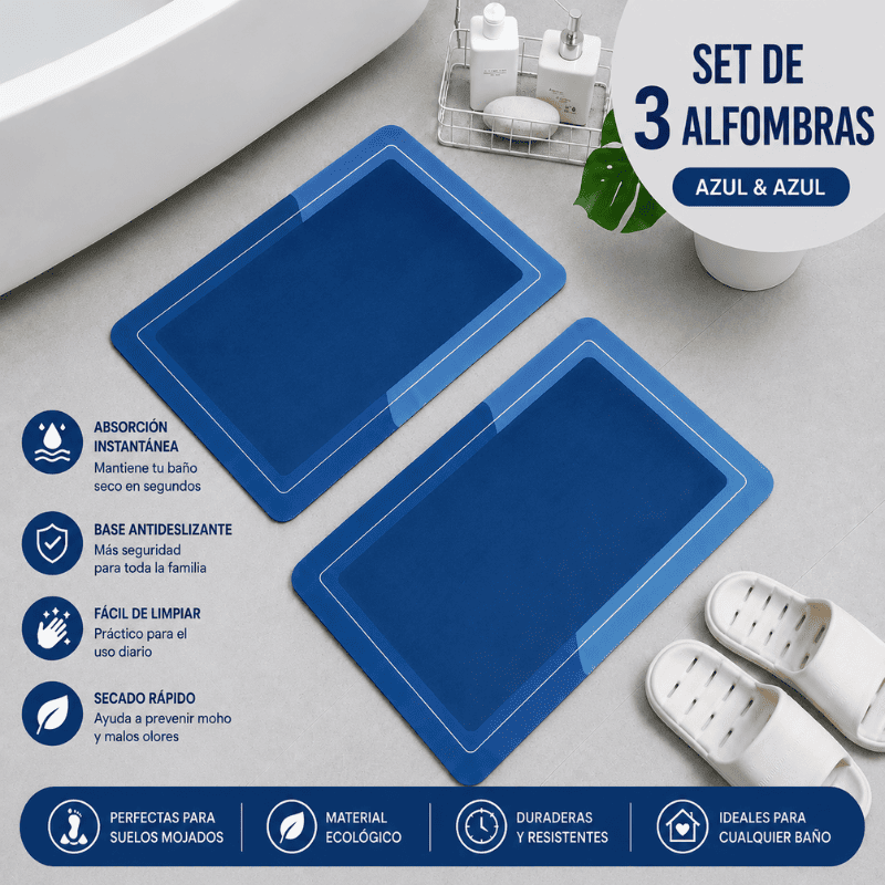 Alfombra de Baño Premium HydraMat™ – Tecnología de 4 Capas con Secado Instantáneo