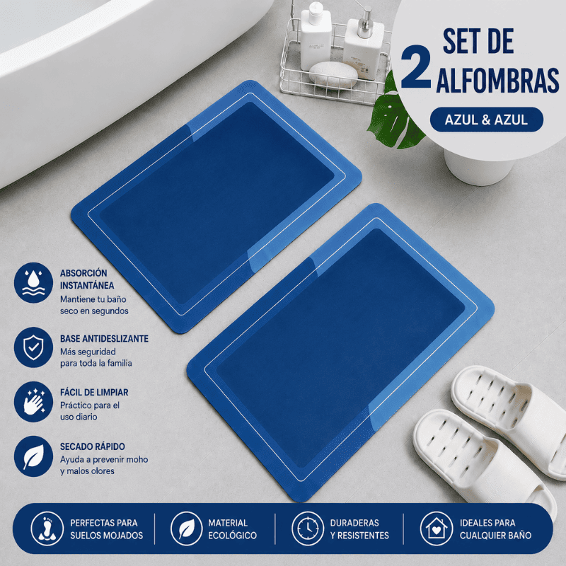 Alfombra de Baño Premium HydraMat™ – Tecnología de 4 Capas con Secado Instantáneo