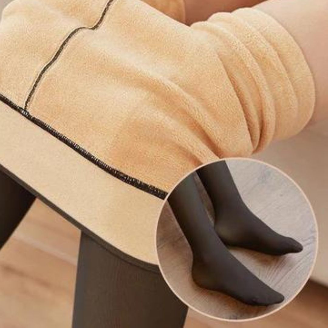 Pantimedia térmica resistente a desgarros con forro polar – Compra 1 y recibe 2 | Promoción de invierno ❄️